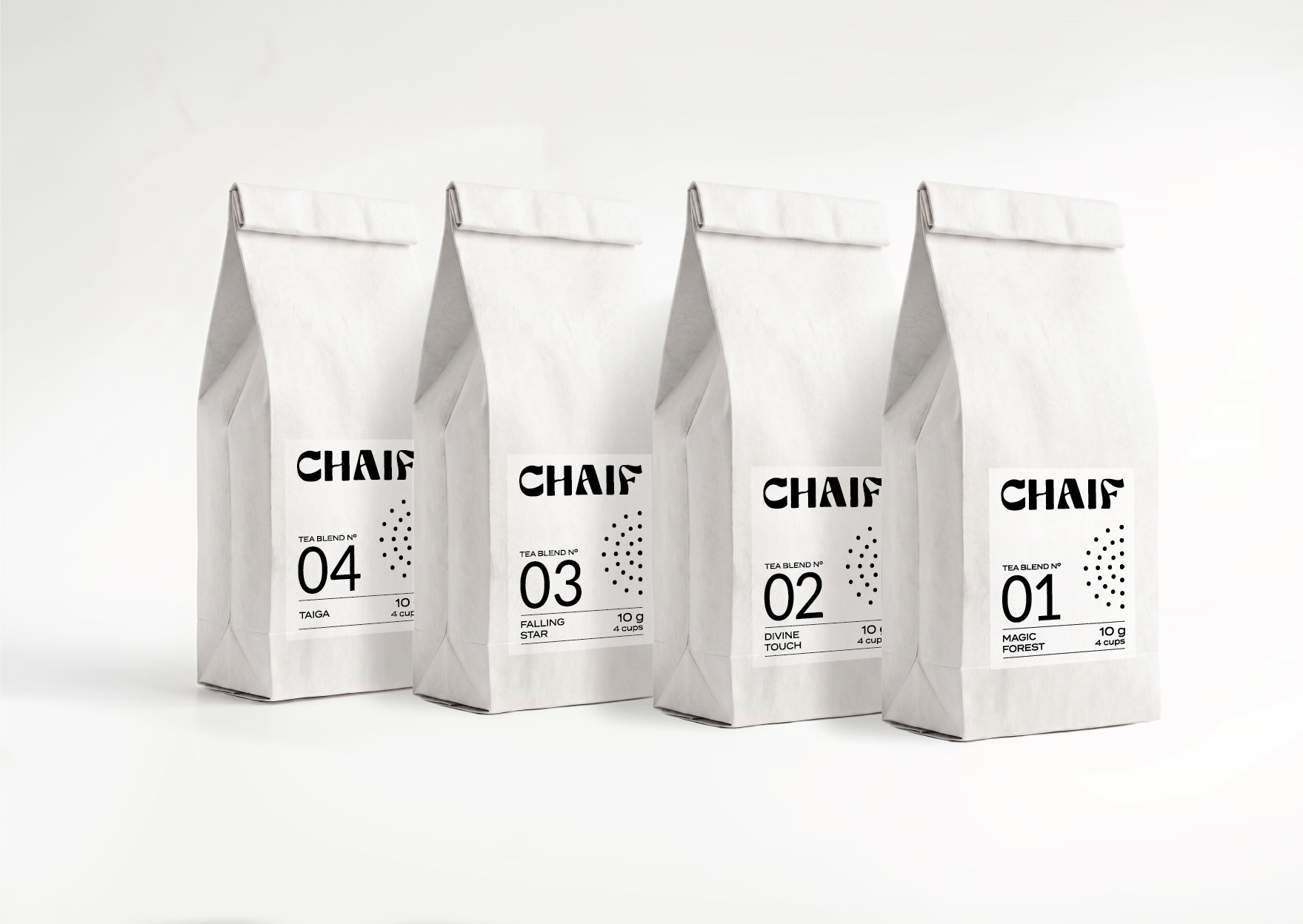 Chaif tea brand identity and packaging