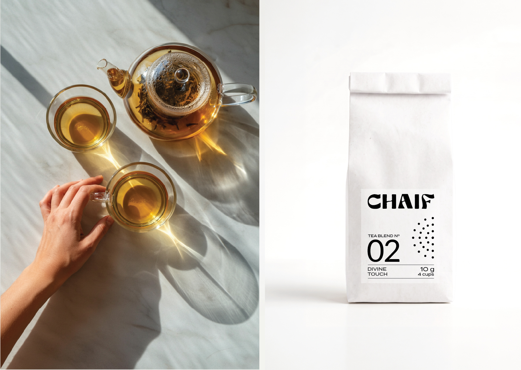 Chaif tea brand identity and packaging