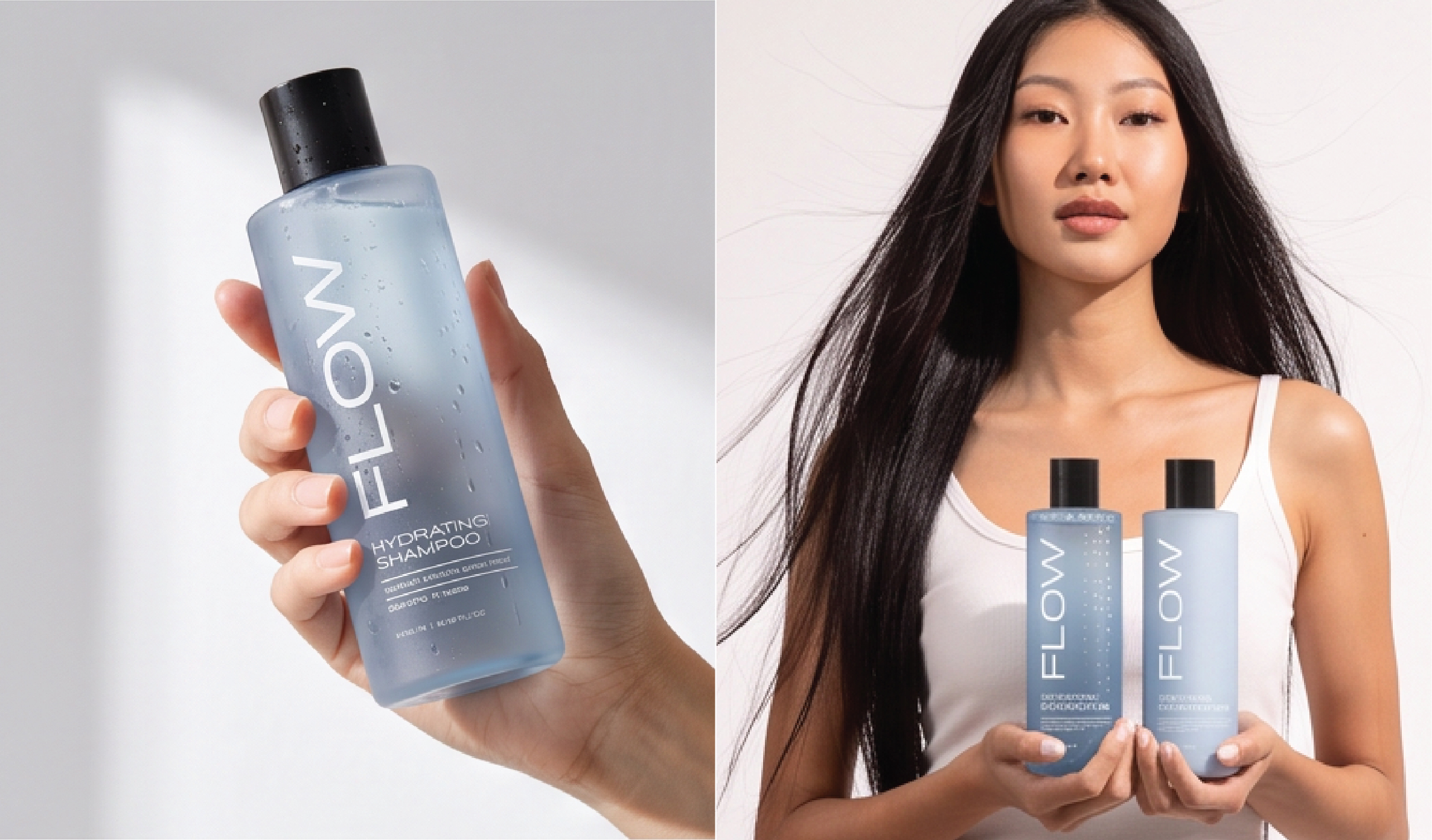 Flow hair care packaging