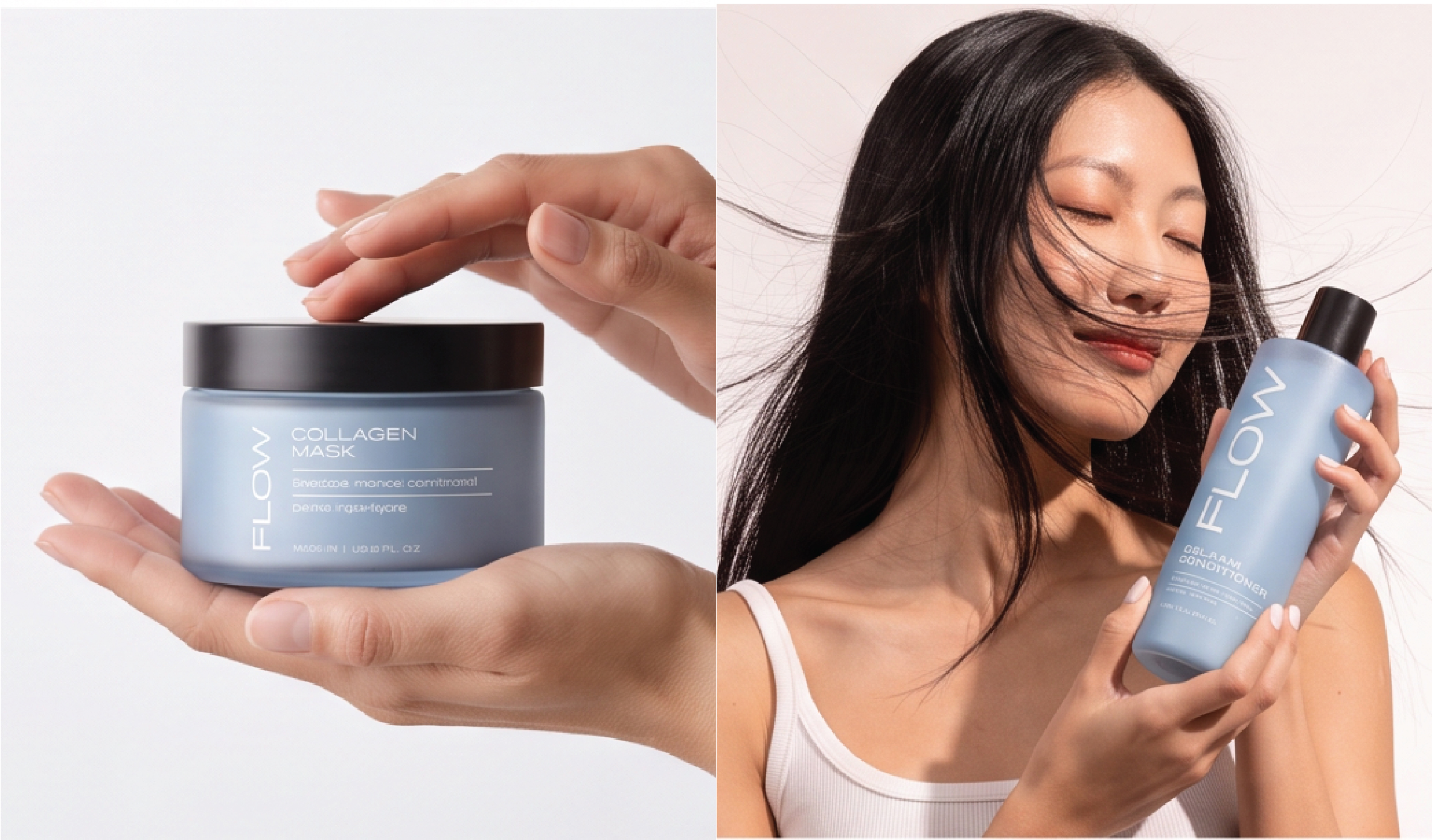 Flow hair care packaging