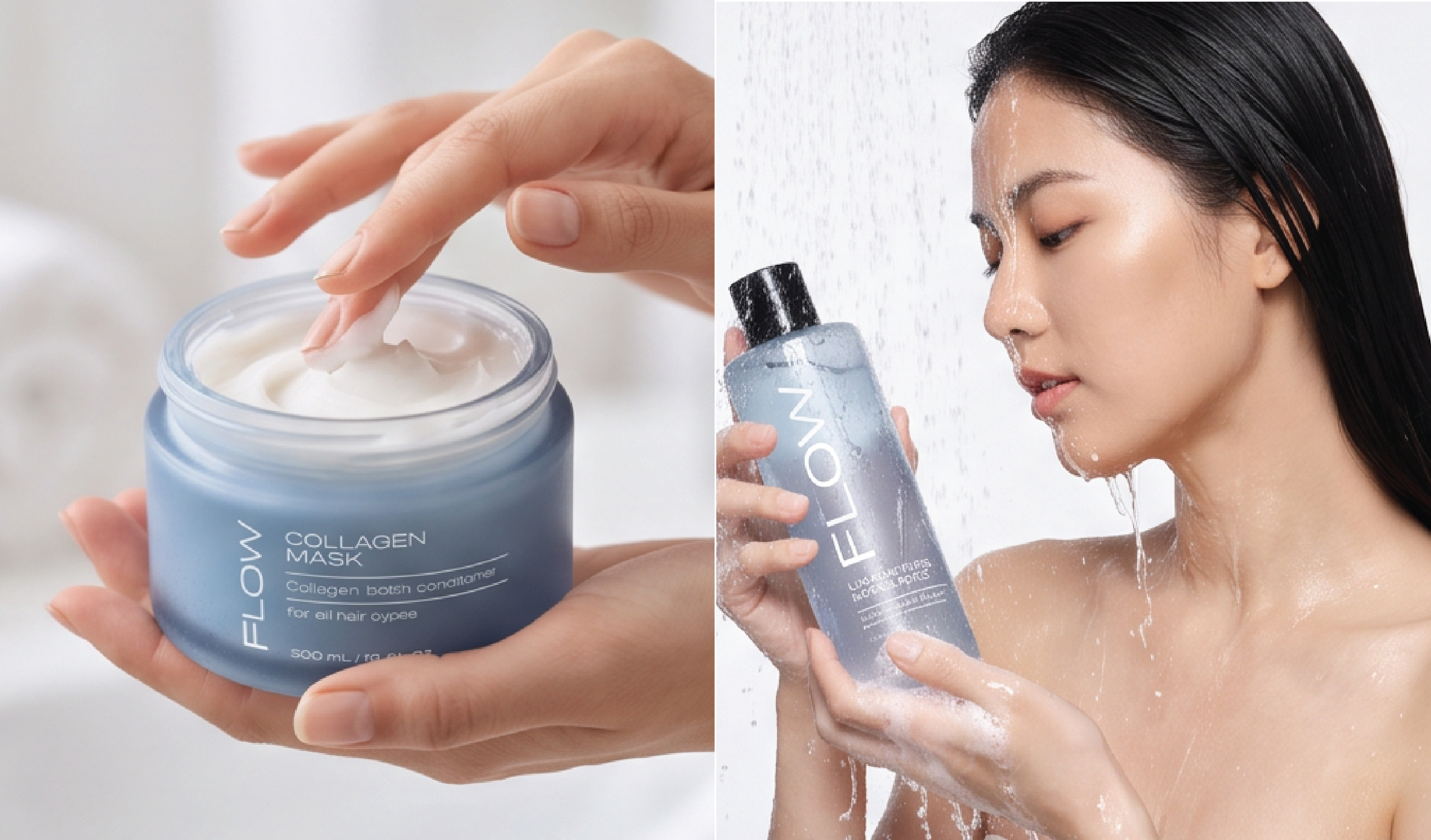 Flow hair care packaging