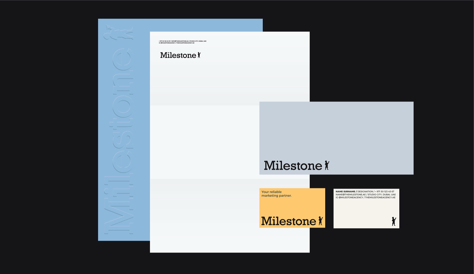 Milestone brand identity design
