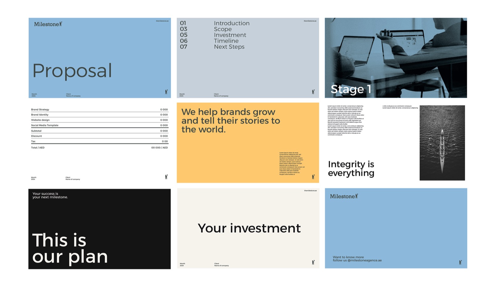 Milestone brand identity design