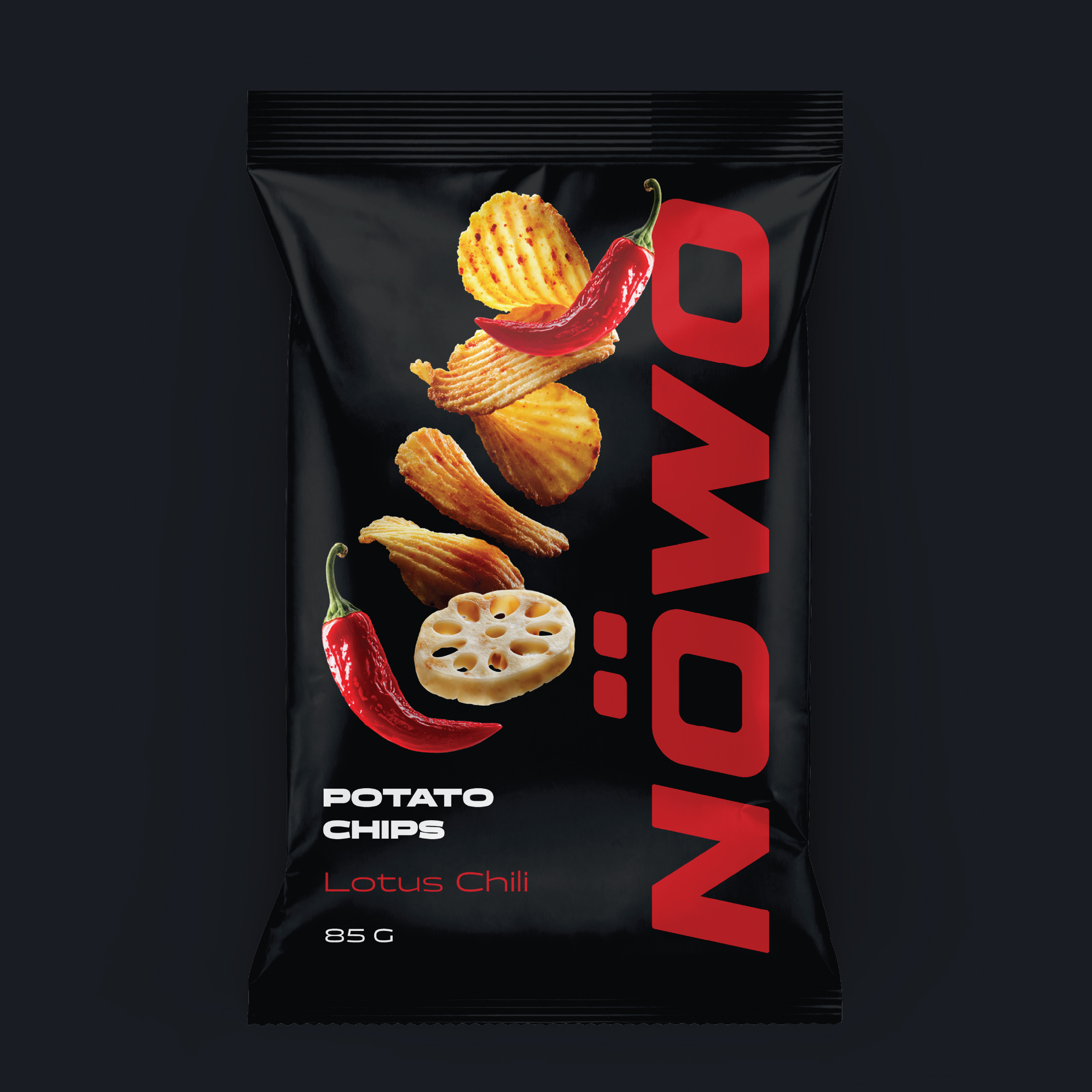 NOWO potato chips packaging design