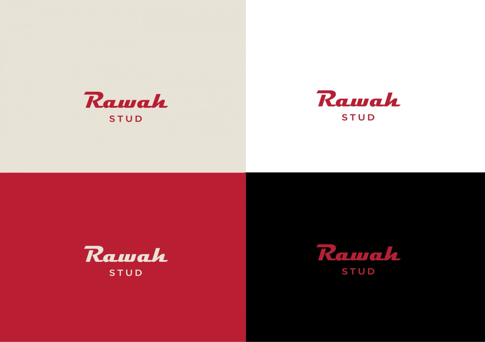 Rawah Stud equestrian brand identity