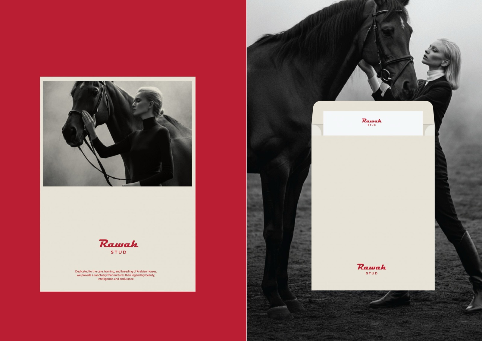 Rawah Stud equestrian brand identity