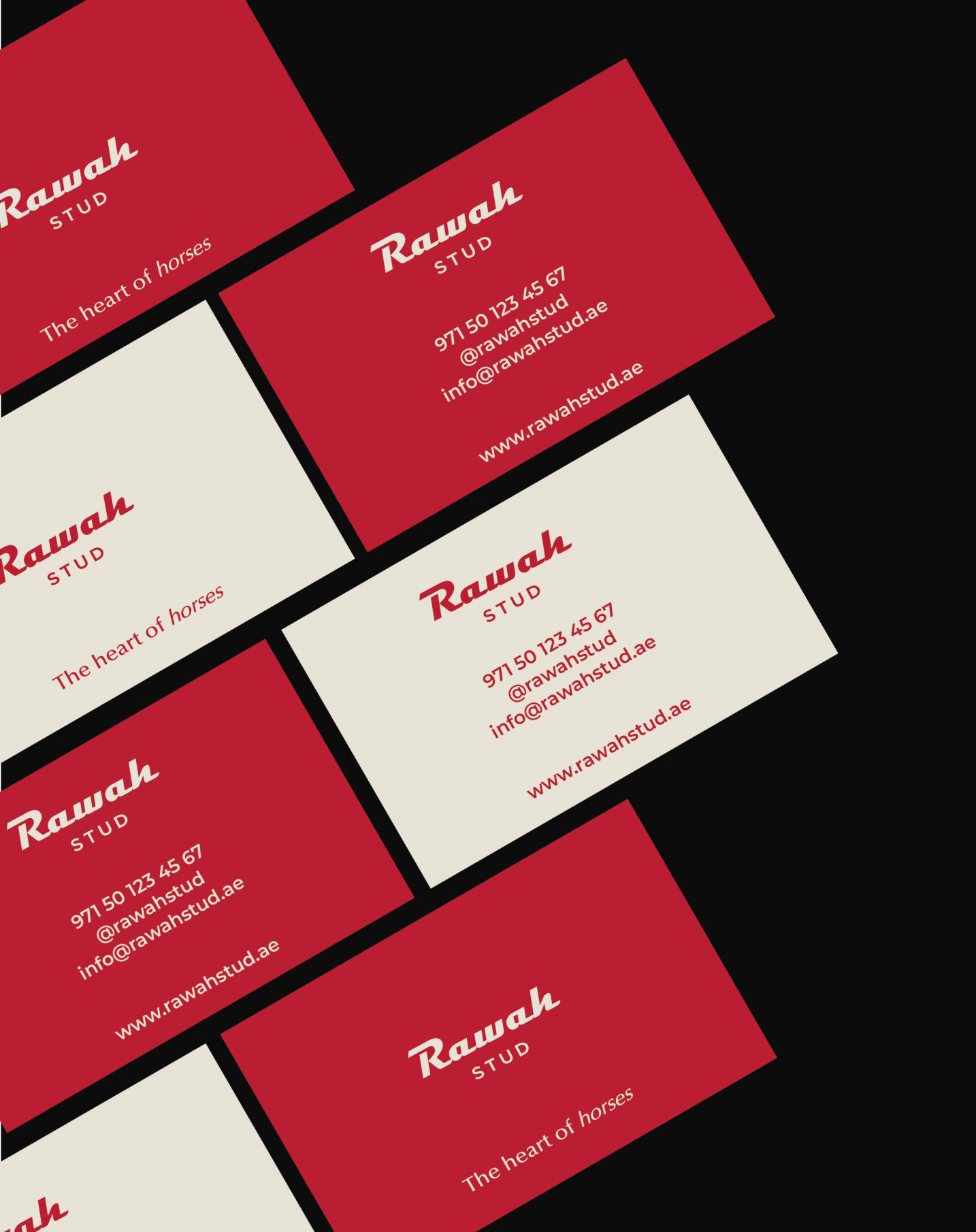 Rawah Stud equestrian brand identity